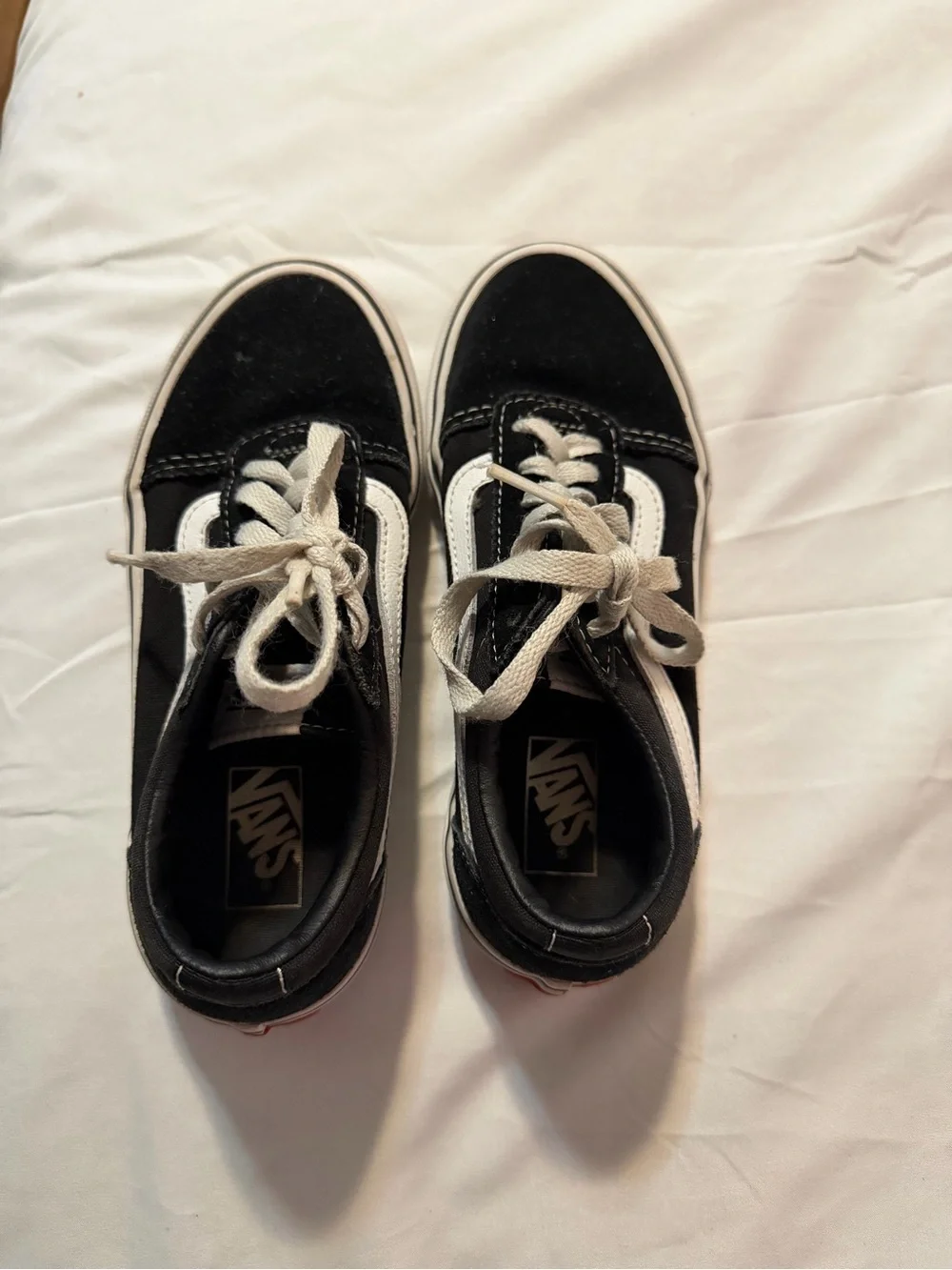 Vans Black and White Classic Kids Skate Sneakers